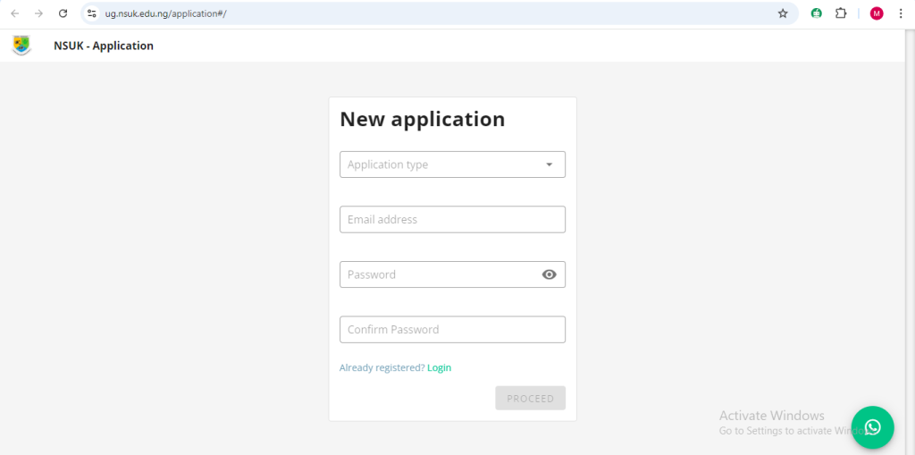 How To Apply for NSUK POST UTME Form 2024/2025