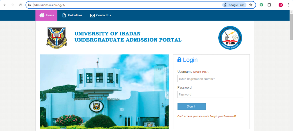 How To Check UI Admission List on School Portal